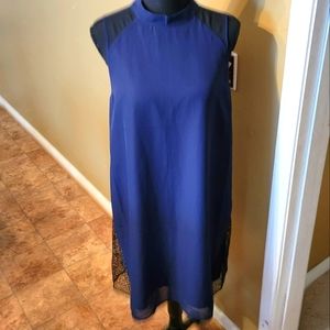 Charming Charlie Sleeveless Navy Blue Dress